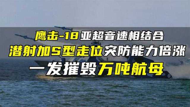 鹰击18亚超结合,潜射加S型走位突防能力倍涨,一发摧毁万吨航母 #知识ˆ’知识抢先知#