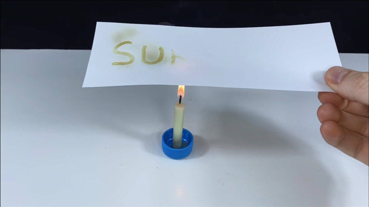 神奇用火烤纸字体就会显现3个有趣的科学小实验