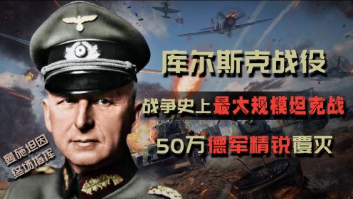 库尔斯克战役：曼施坦因终场指挥，苏军坦克成豆腐，却歼50万德军