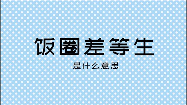 饭圈文化知识点学习,差等生狗桃,菜鸟驿站