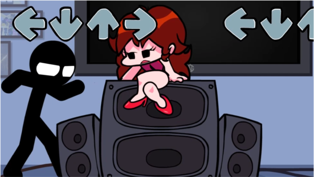 周五晚说唱219期小红和女友挑战暴躁的火柴人fnf模组周五夜放克