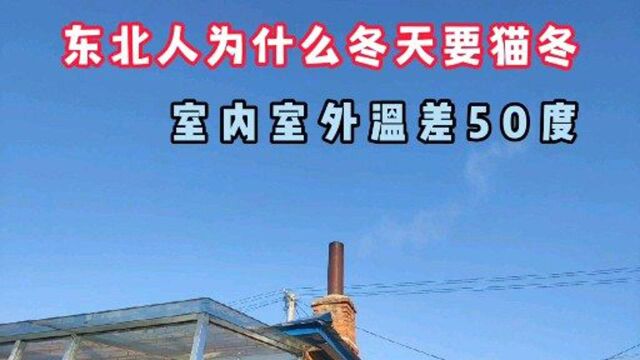 今天是今年入冬以来最冷的一天,东北冬天的室内外温差高达50度