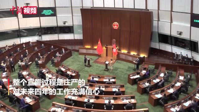 香港新任立法会议员谢伟铨:对未来四年工作充满信心