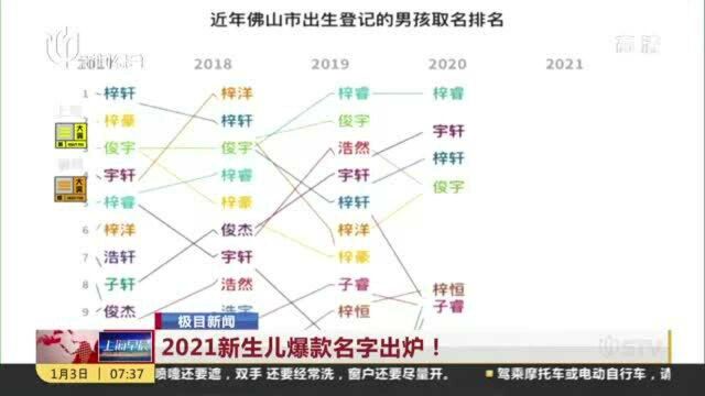 2021新生儿爆款名字出炉!