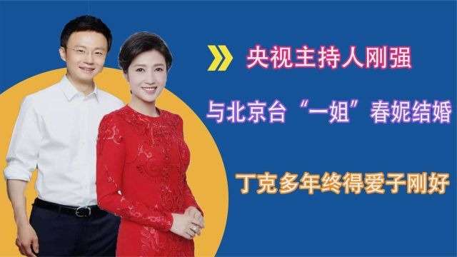 央视主持人刚强,与北京卫视“一姐”春妮结婚,丁克多年喜得爱子