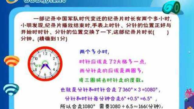 小学数学典型应用题之【时钟问题】