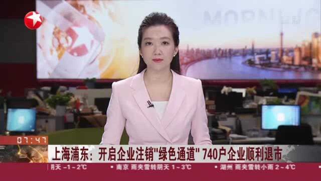 上海浦东:开启企业注销“绿色通道” 740户企业顺利退市