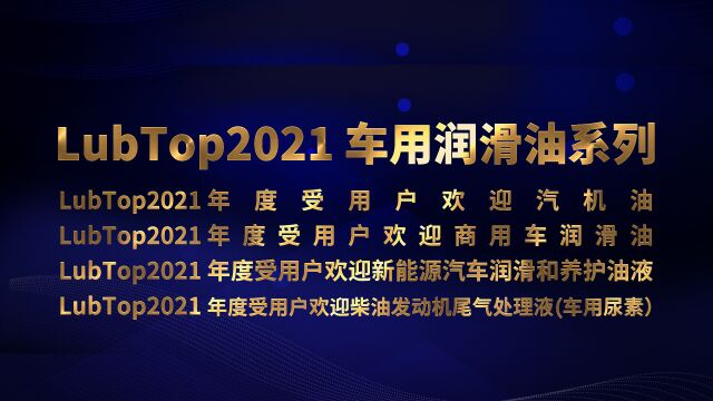 【颁奖盛况】LubTop2021车用润滑油系列