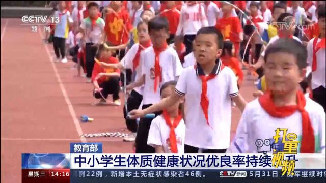 教育部:中小学生体质健康状况优良率持续上升