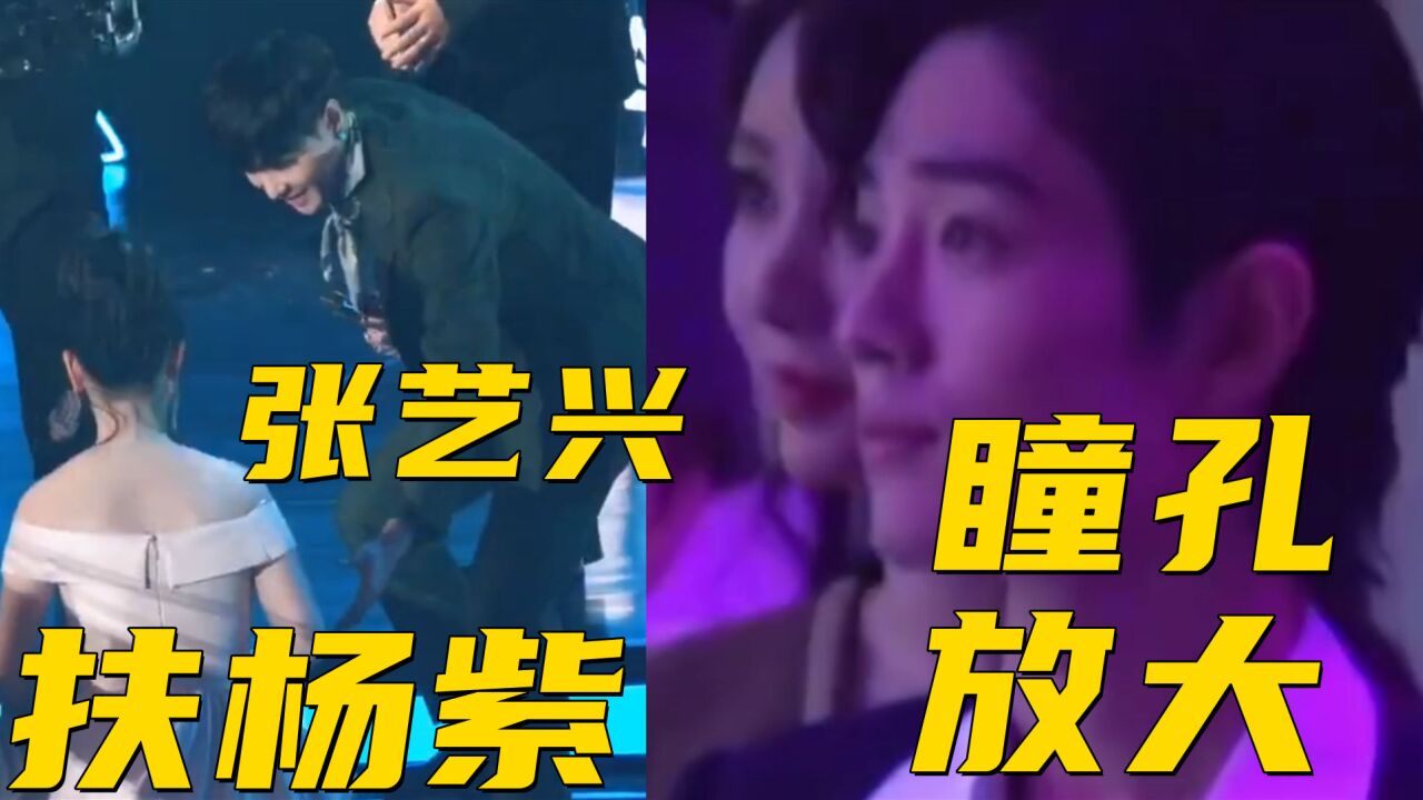 张艺兴扶杨紫上楼梯,有谁看到台下肖战的表情?太好品了