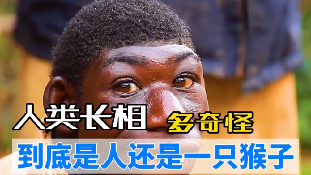 男人长相奇怪,不知道是人还是猴子