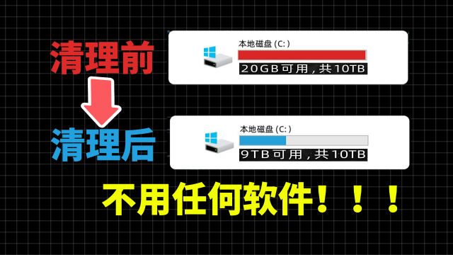 全网最简单的C盘清理大作战,中国人不骗中国人!