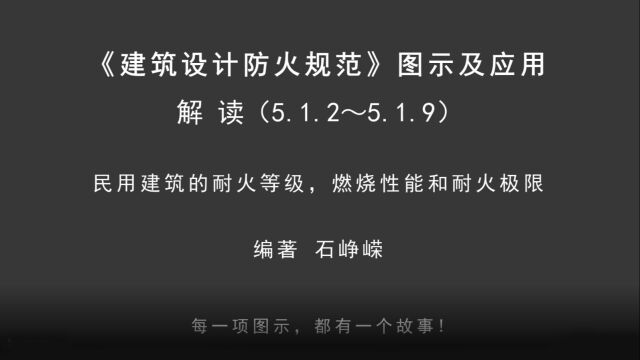 解读5.1.2~5.1.9:民用建筑的耐火等级,燃烧性能和耐火极限!《建筑设计防火规范图示及应用》