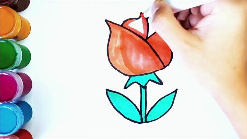 教你画一朵美艳的玫瑰花,一起来学画吧!_腾讯视频