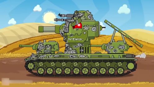 坦克动画：KV6和兄弟以及波兰小子60TP，击败寄生虫巨鼠坦克的手下逼其出手