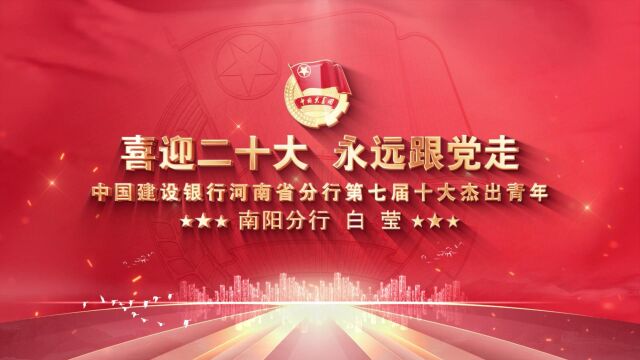 中国建设银行河南省分行第七届十大杰出青年——白莹