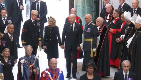 英国女王伊丽莎白二世葬礼全程回顾1——各国元首步入威斯敏斯特教堂