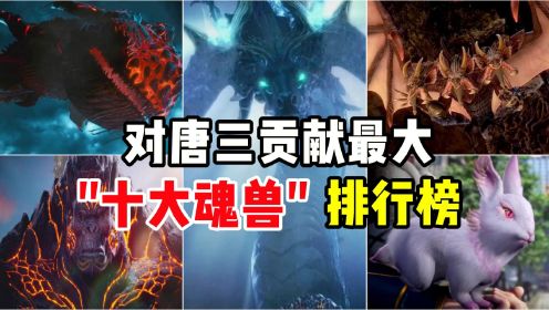 对唐三贡献最大“十大魂兽”排名，人面魔蛛功高盖世，但非第一！