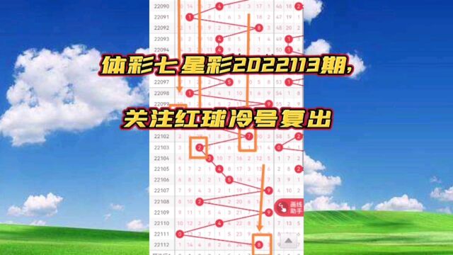 体彩七星彩2022113期,关注红球冷号复出