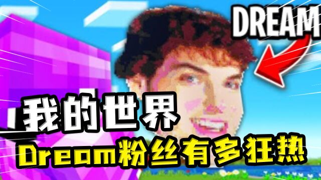 我的世界:Dream狂热粉丝像素画还原盛世美颜?挖方块挖了半个月