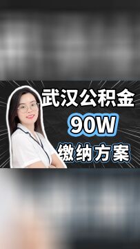 武汉公积金,90W缴纳方案