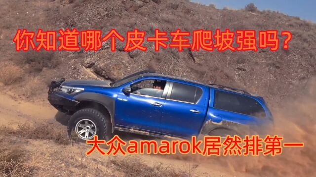 你知道哪个皮卡车爬坡强吗?大众amarok居然排第一