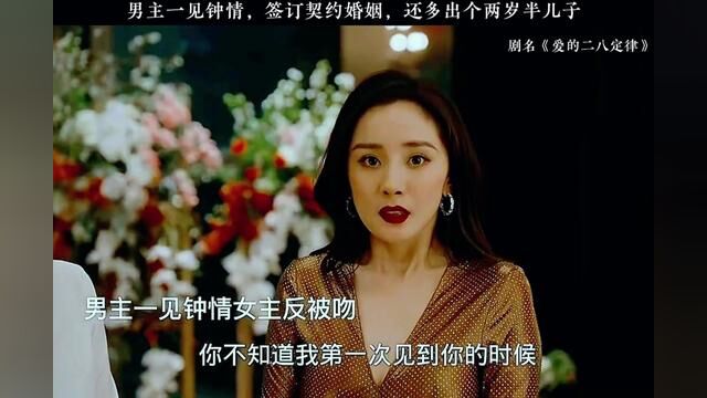 男女主第一次见面就签订契约婚姻,还多出个两岁半儿子#因为一个片段看了整部剧