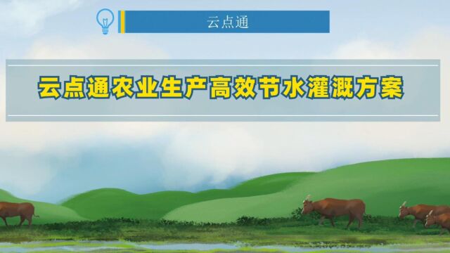 通过物联网技术、信息技术为农业生产提供高效节水灌溉方案,能够做到降本增效