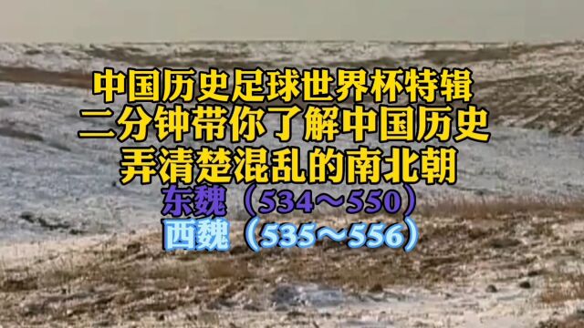 二分钟带你了解中国历史弄清楚混乱的南北朝~北朝,东魏、西魏