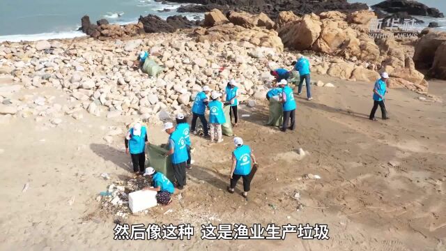 福建省连江县:海洋生态环境保护净滩活动持续进行