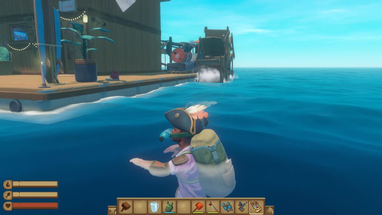 木筏求生:为什么我的船装好了引擎和船帆都不会跑动呢?奇怪了啊