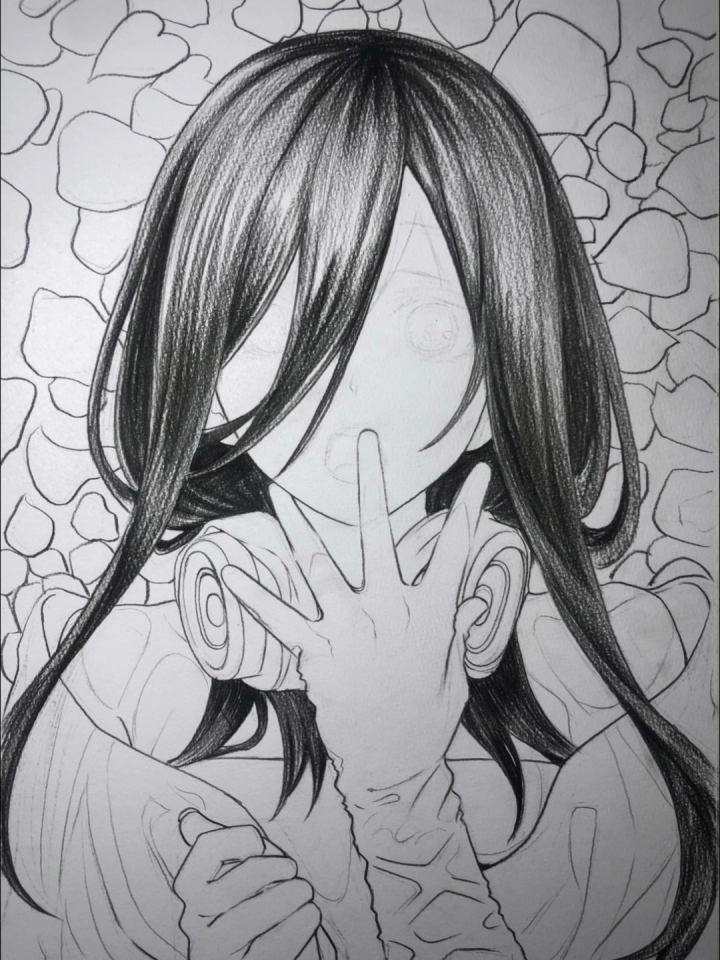 五等分的花嫁中野三玖绘画过程图