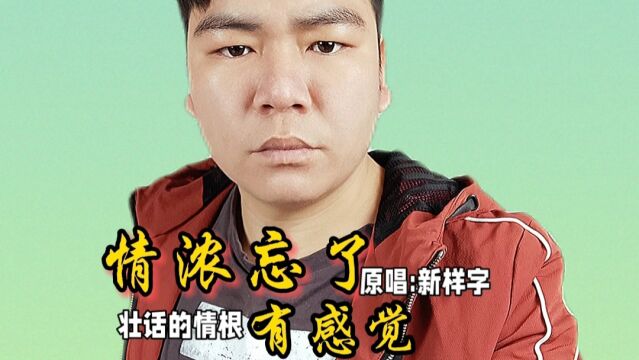 新样字《情浓忘了有感觉》的背景故事,广西壮话加普通话