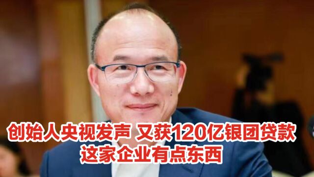 创始人央视发声 又获120亿银团贷款,这家企业有点东西