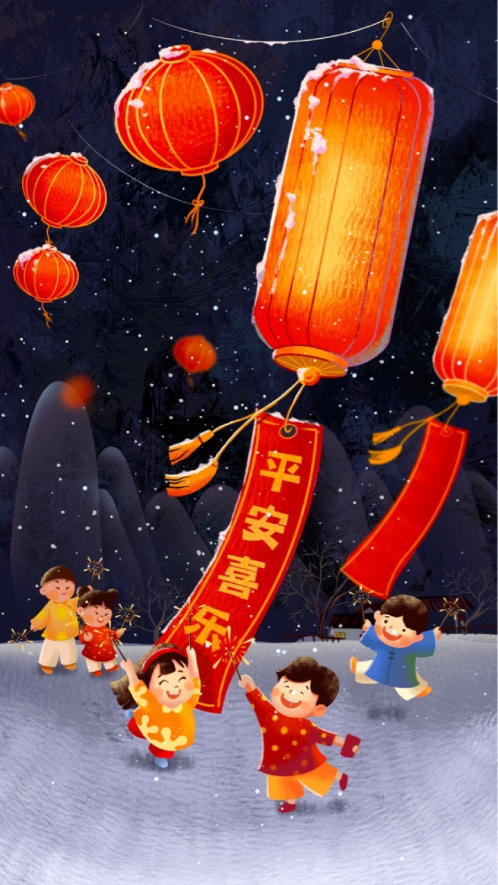 春节宣传海报手绘