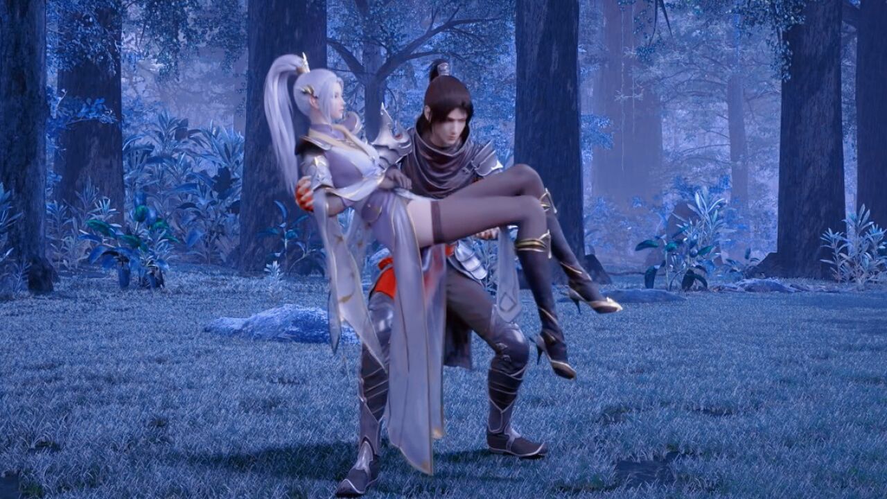 萧炎怀中抱月!弄得韩月娇羞脸红了都!