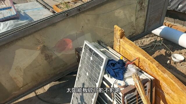 下次遇到碎了的太阳能板你就捡回去吧玻璃碎了也能发电