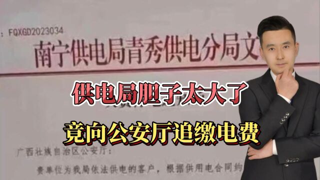 欠费48万?南宁供电局胆子太大了,竟然向省公安厅催缴电费!