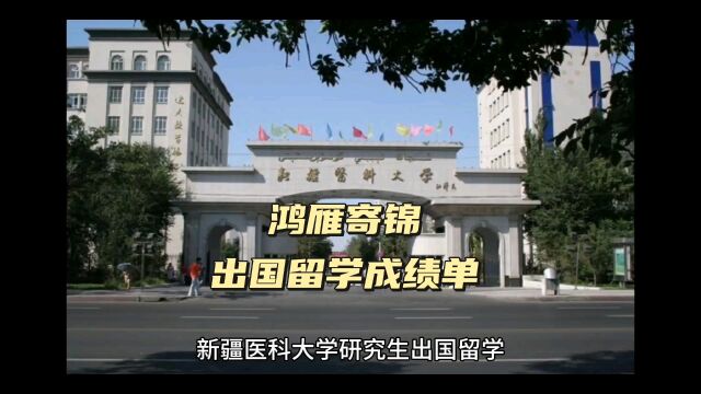 鸿雁寄锦出国留学中英文成绩单打印 新疆医科大学