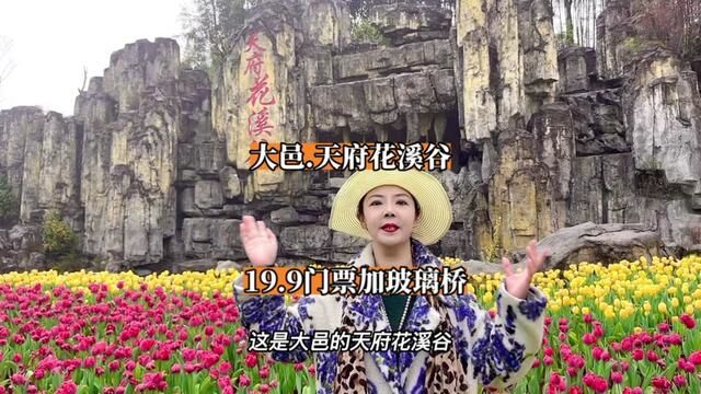 这里一年四季都有鲜花盛开,不到20门票高空玻璃桥,来飞跃花海##旅行在此时#春暖花开奔赴而来#天府花溪谷#四川最值得去的景点