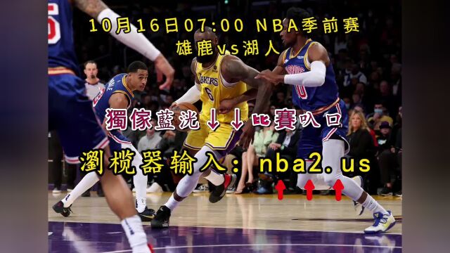 2023NBA季前赛正在直播:雄鹿vs湖人(高清完整)观看