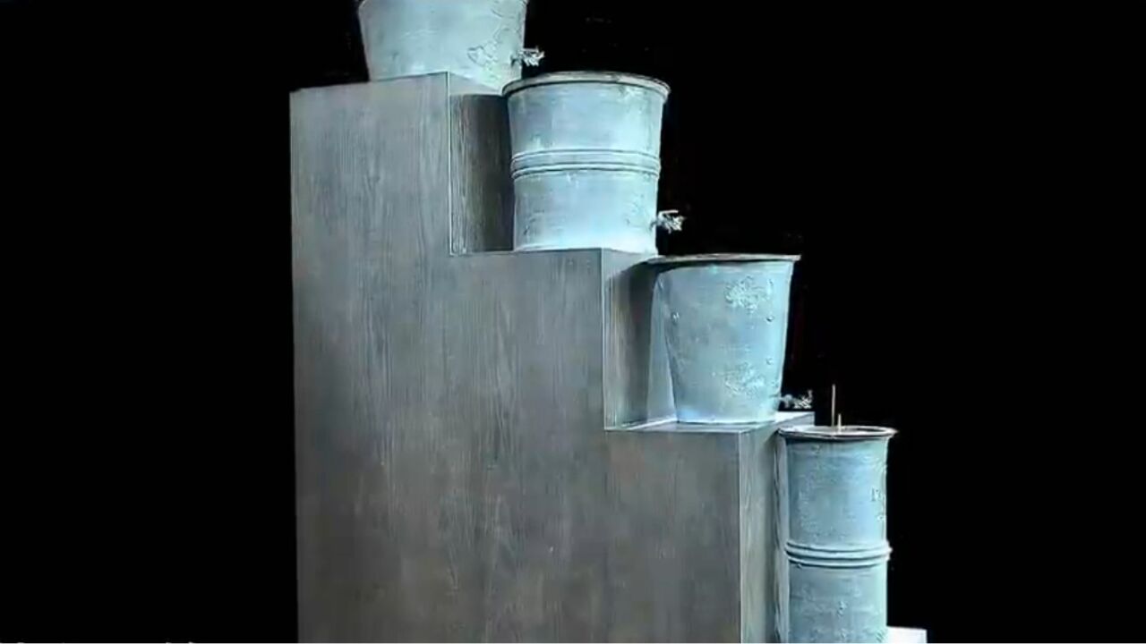 元代的精确计时装置铜壶滴漏,1400多公斤,中国国家博物馆收藏