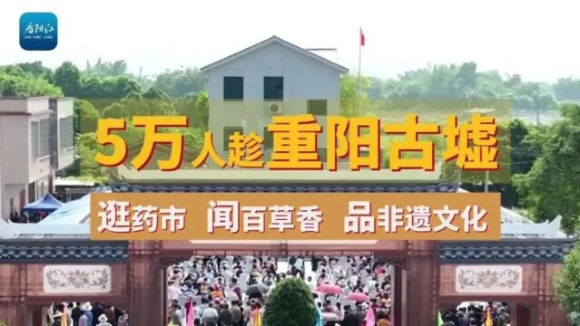 5万多人趁陂面镇重阳古墟,逛药市闻百草香,品非遗文化