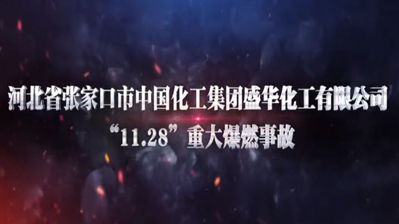 河北盛华化工"11.28"重大爆燃事故警示片