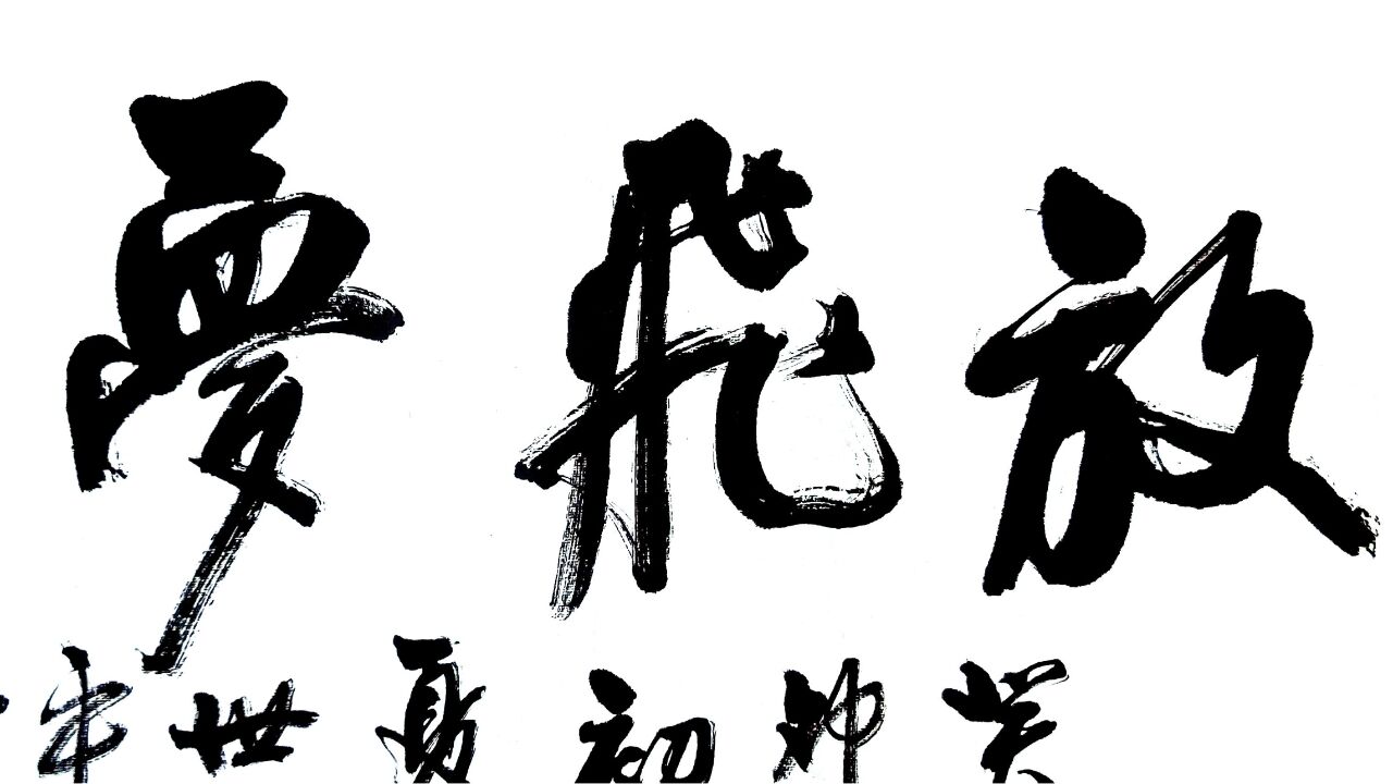 书法:"放飞梦想"大字书写