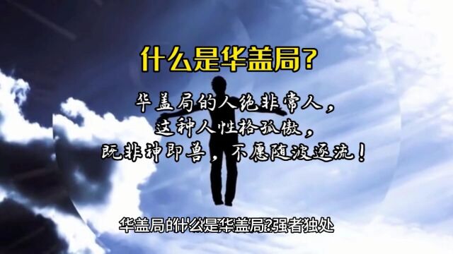 什么是华盖局?华盖局的人性格孤傲,绝非常人,非神即兽,不愿随波逐流!