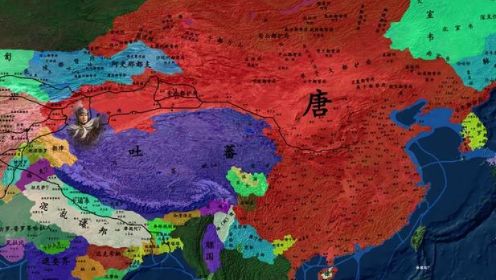 中华帝国编年史 674年-767年 #地图 #唐朝 #历史圈
