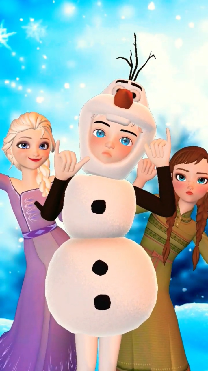 艾莎女王,安娜公主,雪宝的"特别表演"