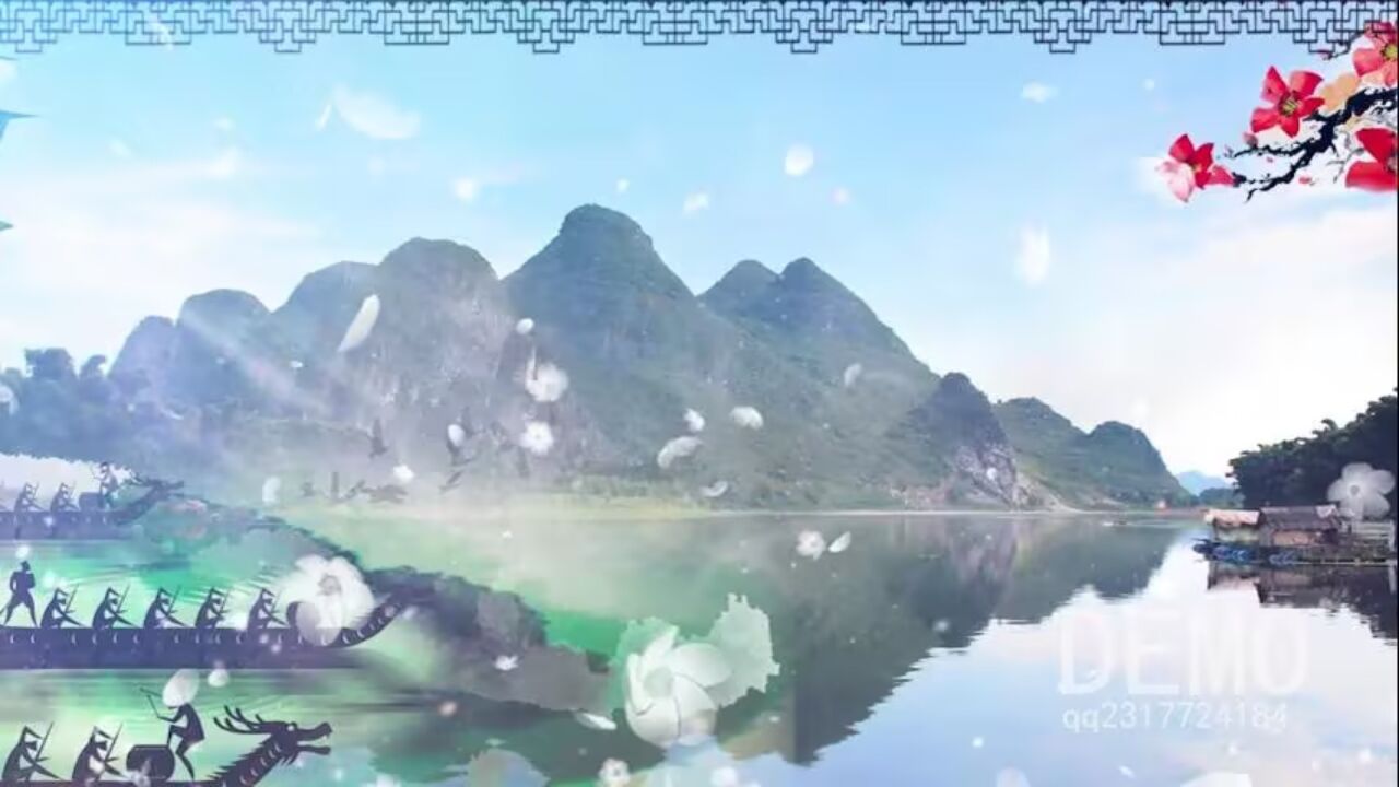 s101.龙船调 原唱民歌 演出led背景视频