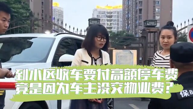 到小区收车要付高额停车费,竟是因为车主没交物业费?